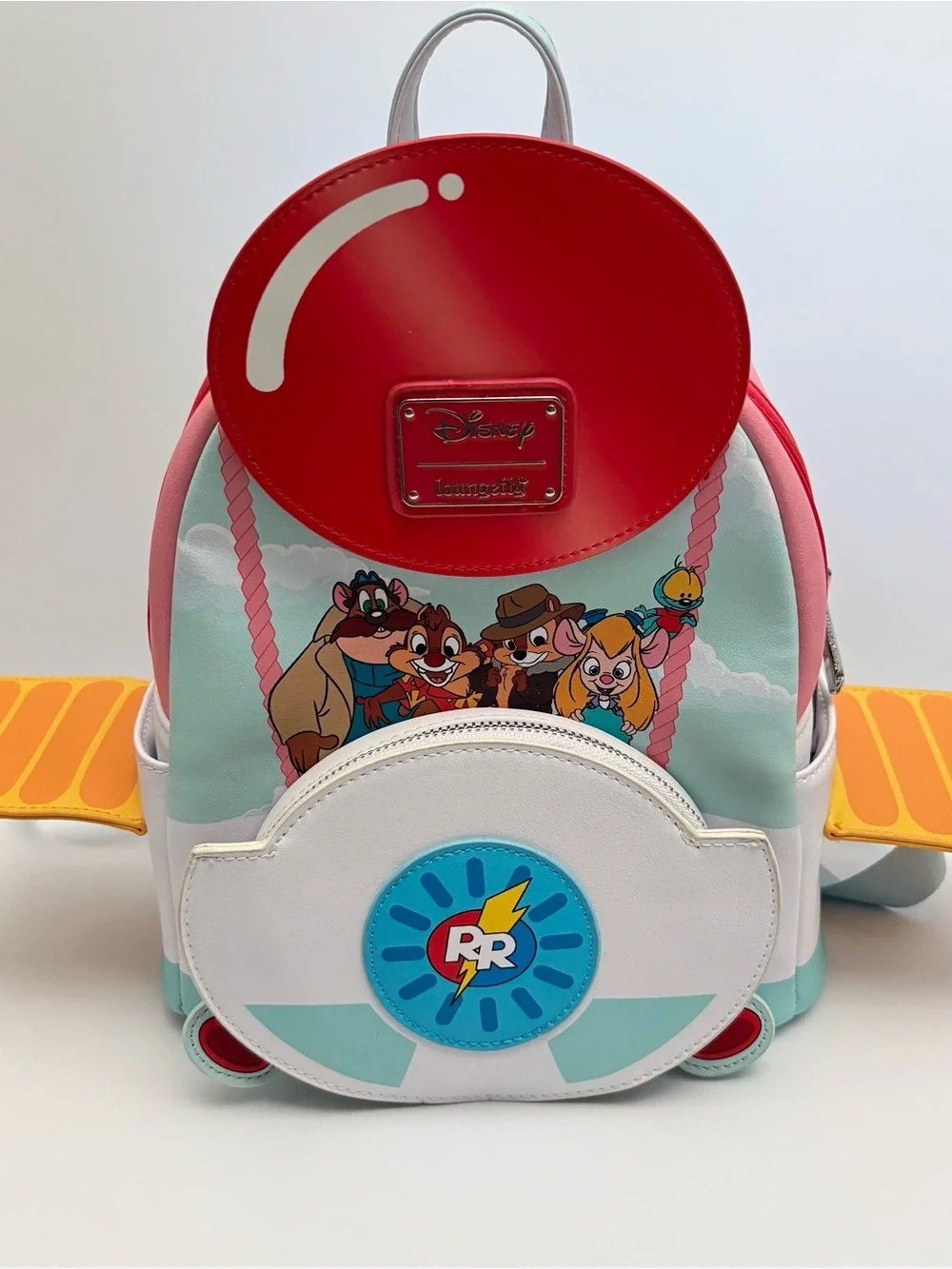 Loungefly Red, White, Mint Chip 'n' Dale Rescue Rangers Mini Backpack